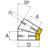 Отвод 30° седвич CORAX