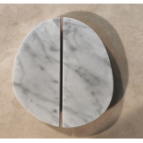Мебельная ручка из мрамора Bianco Carrara модель №3 145мм на 105мм толщина 20мм