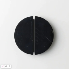 Мебельная ручка из мрамора Nero Marquina модель №7