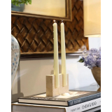 Подсвечник из натурального камня Травертин модель №02