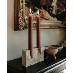 Подсвечник из натурального камня Травертин модель №01